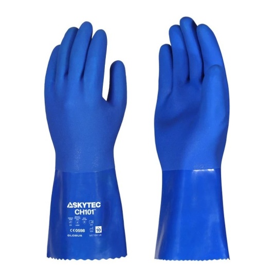 Skytec CH101 Oil-Resistant PVC Chemical Gauntlets